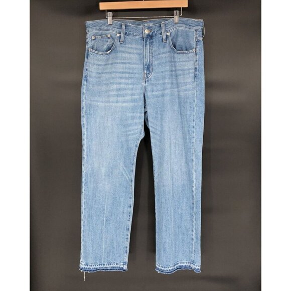 J.Crew Denim - J.Crew Women's Mid-Rise Straight Jean Size 32 Elise Wash No Stretch Rigid Denim